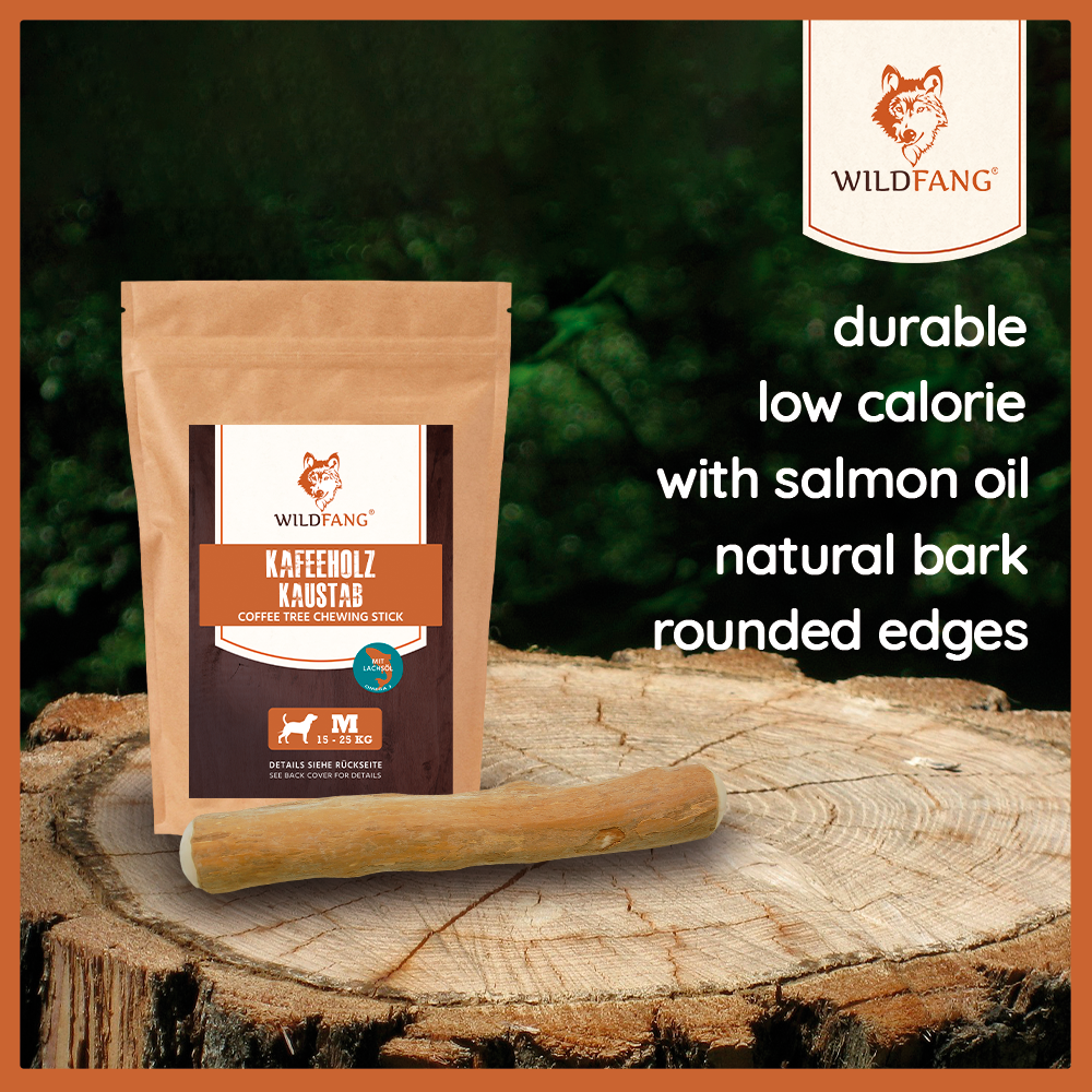Coffee Wood Dog Chew with Salmon Oil – Natural Chew Stick