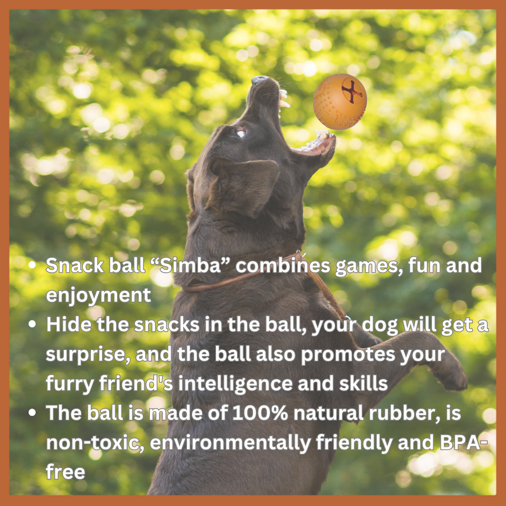 Simba Natural Rubber Dog Ball – Treat Dispensing & Chew Toy