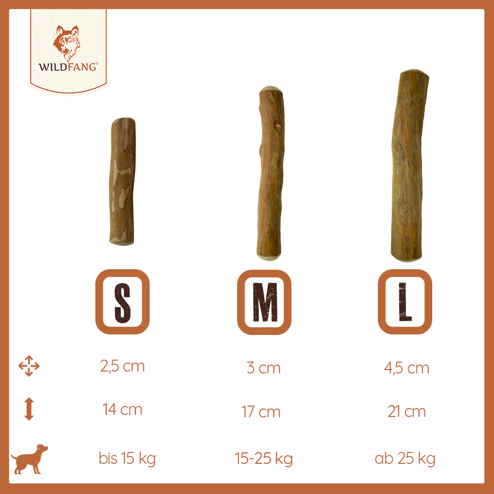 Coffee Wood Dog Chew with Salmon Oil – Natural Chew Stick