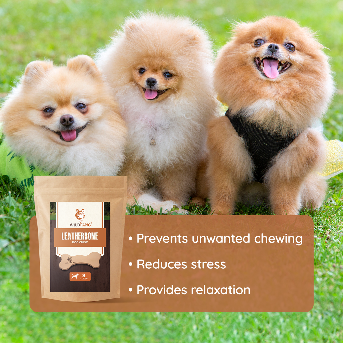 Natural Leather Dog Chew Bone – Vegetable-Tanned Cowhide